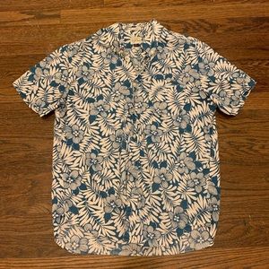 J Crew floral short sleeve button down size M